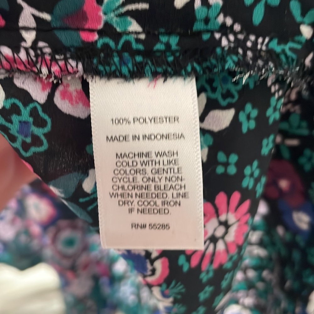Express Portofino Slim Fit Long Sleeve Black Floral - Picture 4 of 4